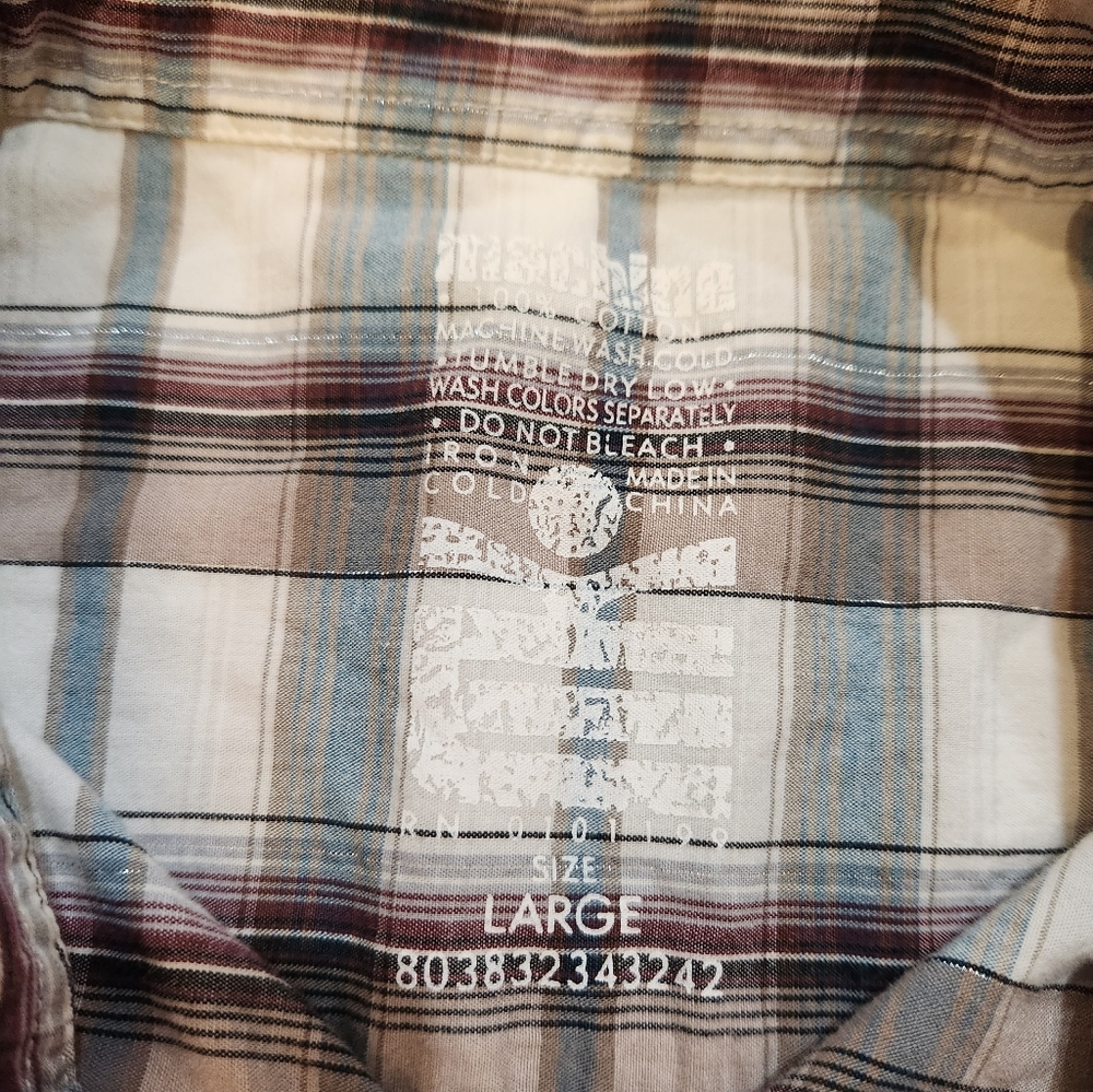 Machine Plaid Button Down Shirt - Picture 2 of 3